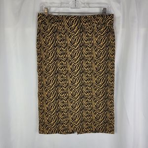 Love Scarlett Zebra Print Mob Wife Stretch Pull On Pencil Skirt Size Medium